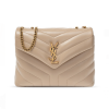 YSL 생로랑 퀼팅 루루 마틀라세 스몰 숄더백 금장 베이지 494699 DV727 2721 여성