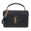 YSL 생로랑 모노그램 컬리지 숄더백 미디움 금장 블랙 600279 600279 BRM07 1000 여성