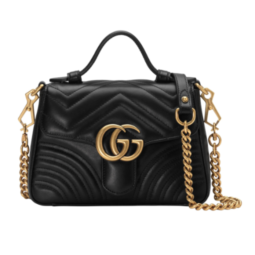 GUCCI 구찌마몽 마틀라세 탑핸들 미니 숄더백 미니 체인백 블랙 547260 DTDIT 1000 여성