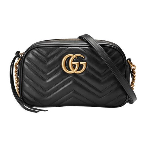 구찌 GG 마몽 스몰 마틀라세 숄더백 마몽 스몰 크로스백 금장 블랙 GUCCI 447632 DTD1T 1000 여성
