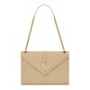 YSL 생로랑 모노그램 엔벨롭 라지 숄더백 금장 네추럴탠 600166 BOW91 2357 여성
