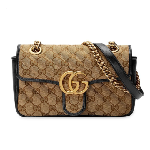 GUCCI 구찌 마몽 마틀라세 미니 숄더백 체인 숄더백 크로스백 베이지 에보니 446744 HVKEG 9772 여성