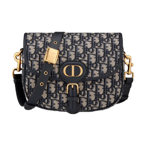 디올 Dior Bobby 미디엄 백 블루 자카드 M9319UTZQ-M928